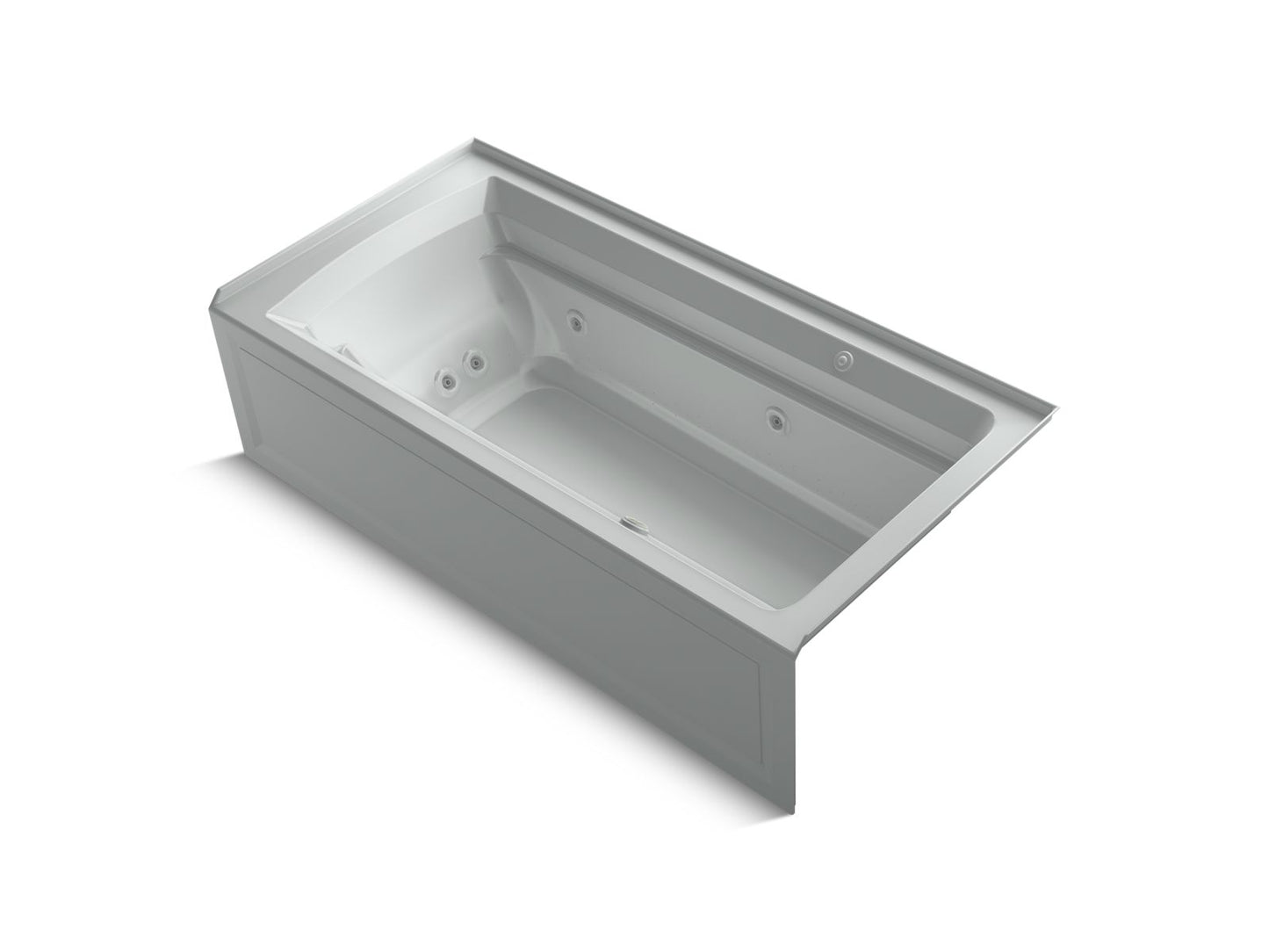 KOHLER K-1124-XGHRA Archer 72" x 36" alcove Heated BubbleMassage air bath and whirlpool, right drain