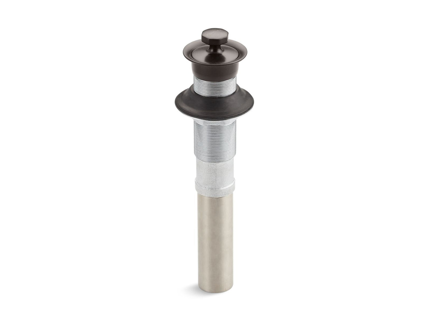 KOHLER K-7127 Bathroom sink drain with non-removable metal stopper and without overflow
