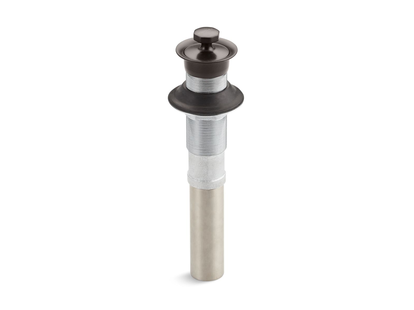 KOHLER K-7127 Bathroom sink drain with non-removable metal stopper and without overflow