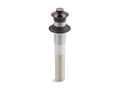KOHLER K-7127 Bathroom sink drain with non-removable metal stopper and without overflow