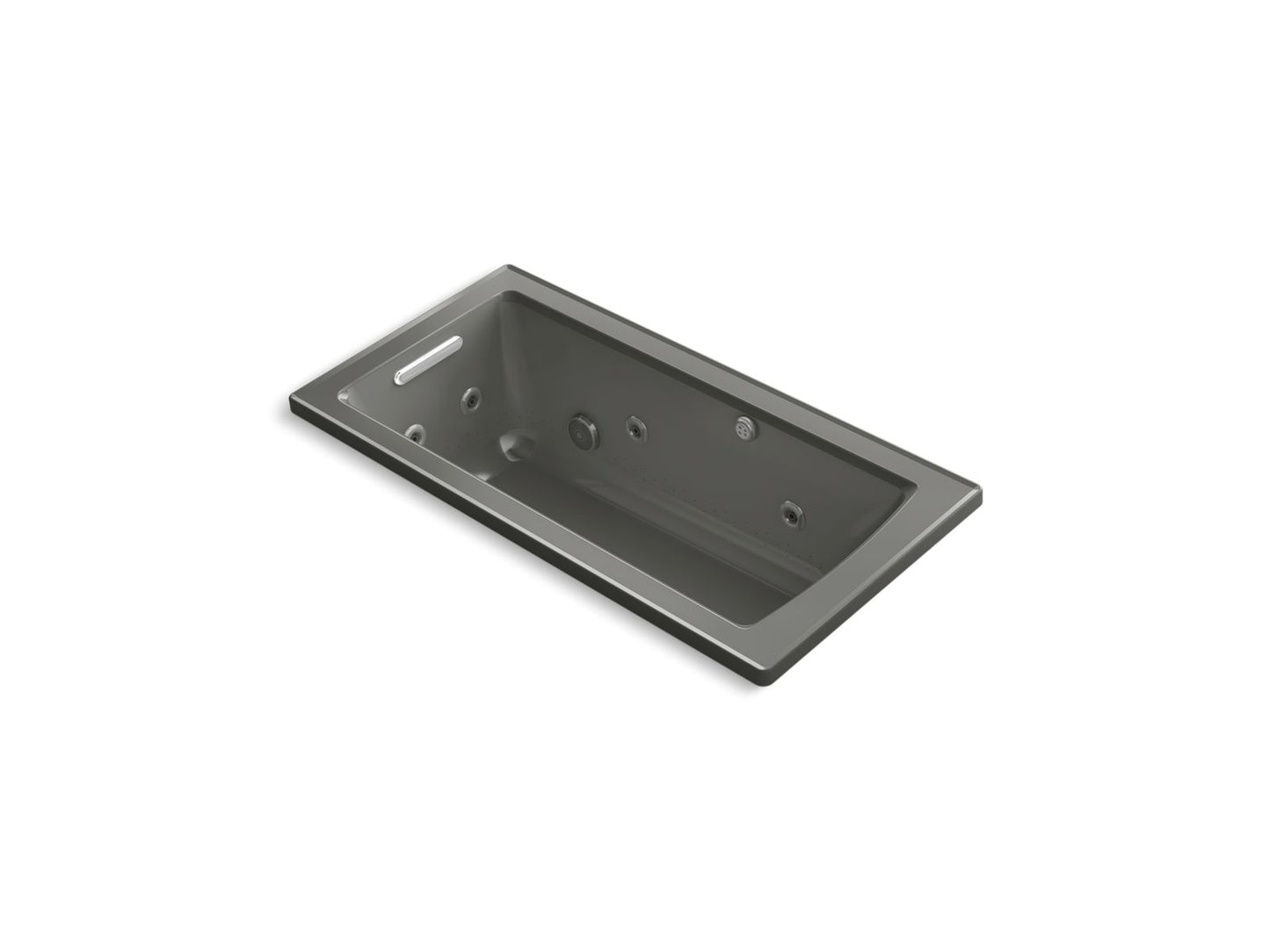 KOHLER K-1947-XHGH Archer 60" x 30" drop-in Heated BubbleMassage air bath with whirlpool