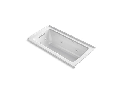 KOHLER K-1947-XHGHL Archer 60" x 30" alcove Heated BubbleMassage air bath and whirlpool, left drain