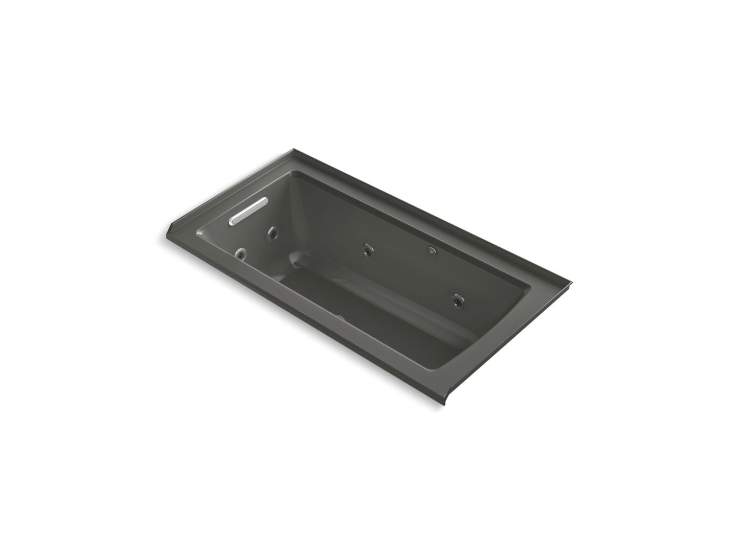 KOHLER K-1947-XHGHL Archer 60" x 30" alcove Heated BubbleMassage air bath and whirlpool, left drain