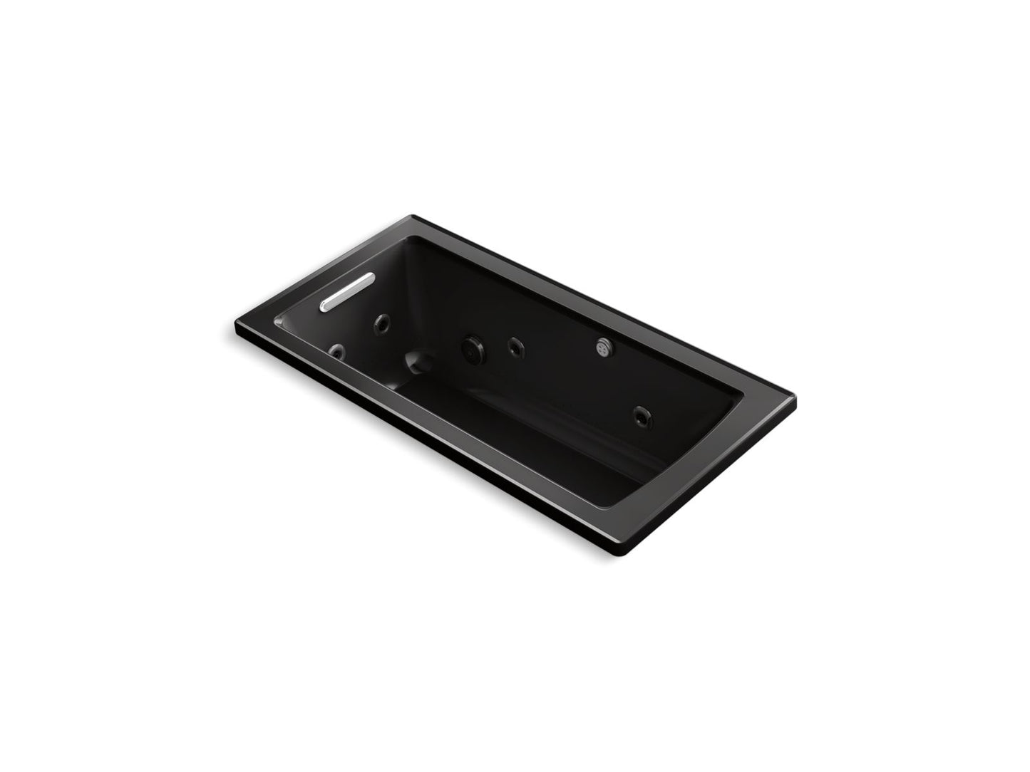 KOHLER K-1947-XHGH Archer 60" x 30" drop-in Heated BubbleMassage air bath with whirlpool