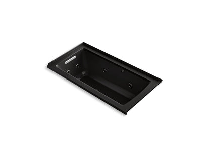 KOHLER K-1947-XHGHL Archer 60" x 30" alcove Heated BubbleMassage air bath and whirlpool, left drain