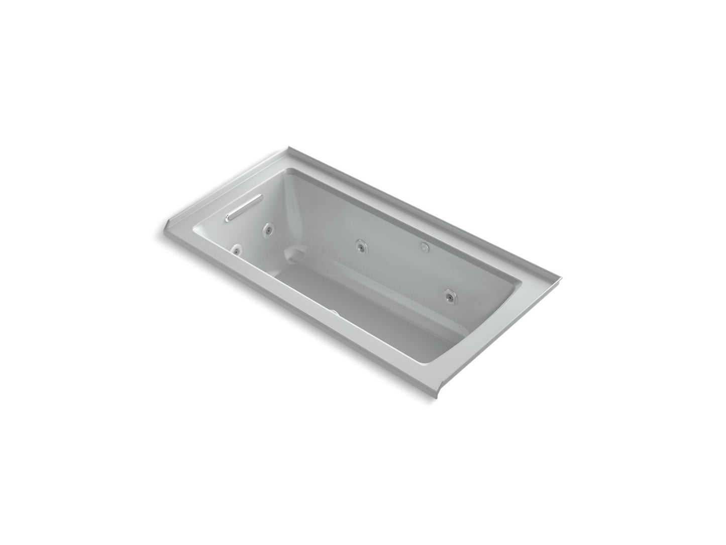 KOHLER K-1947-XHGHL Archer 60" x 30" alcove Heated BubbleMassage air bath and whirlpool, left drain