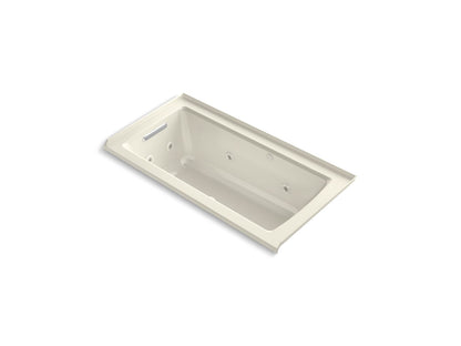 KOHLER K-1947-XHGHL Archer 60" x 30" alcove Heated BubbleMassage air bath and whirlpool, left drain