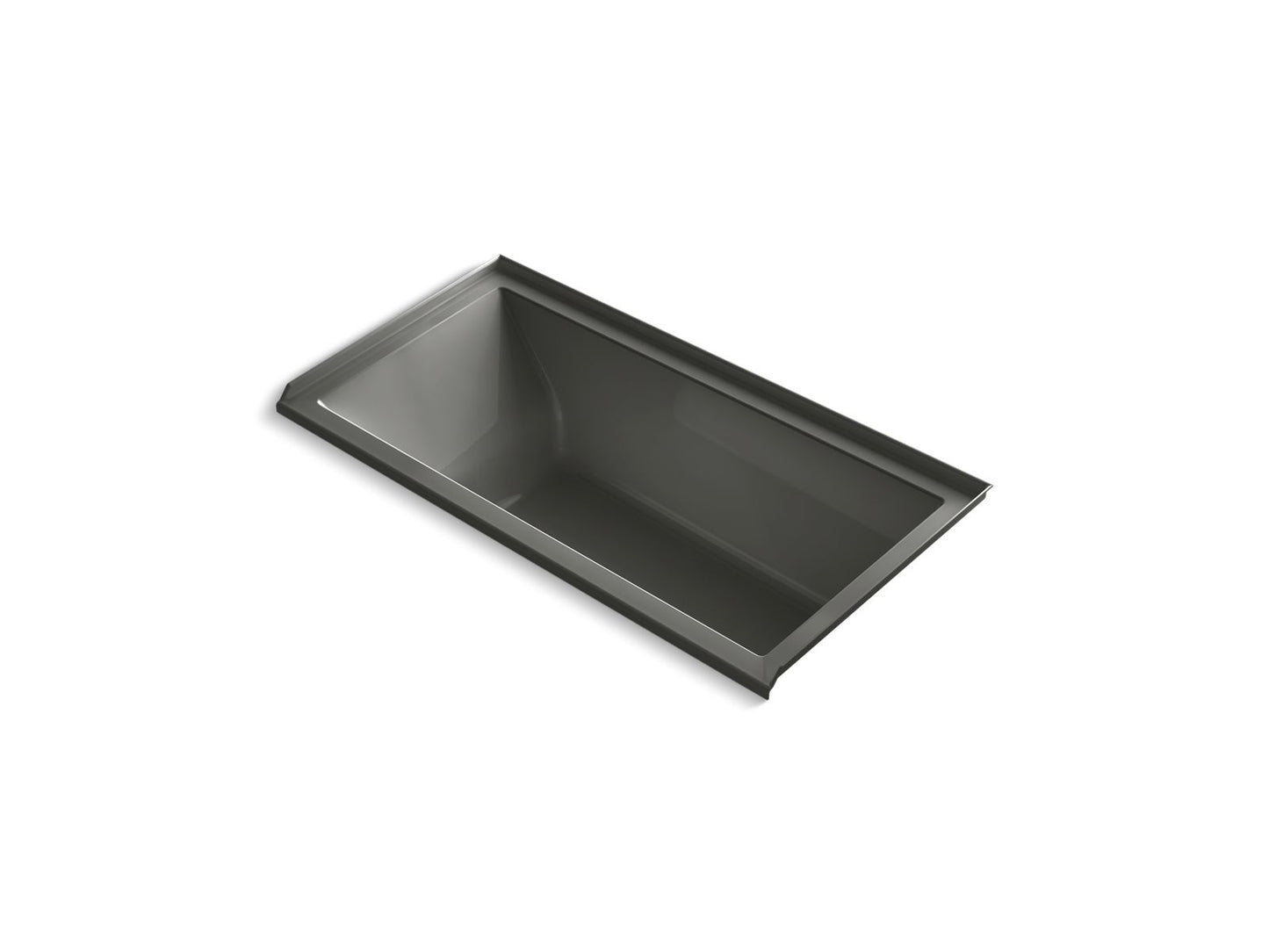KOHLER K-1167-JRH Underscore 60" x 30" drop-in/alcove heated whirlpool bath, right drain