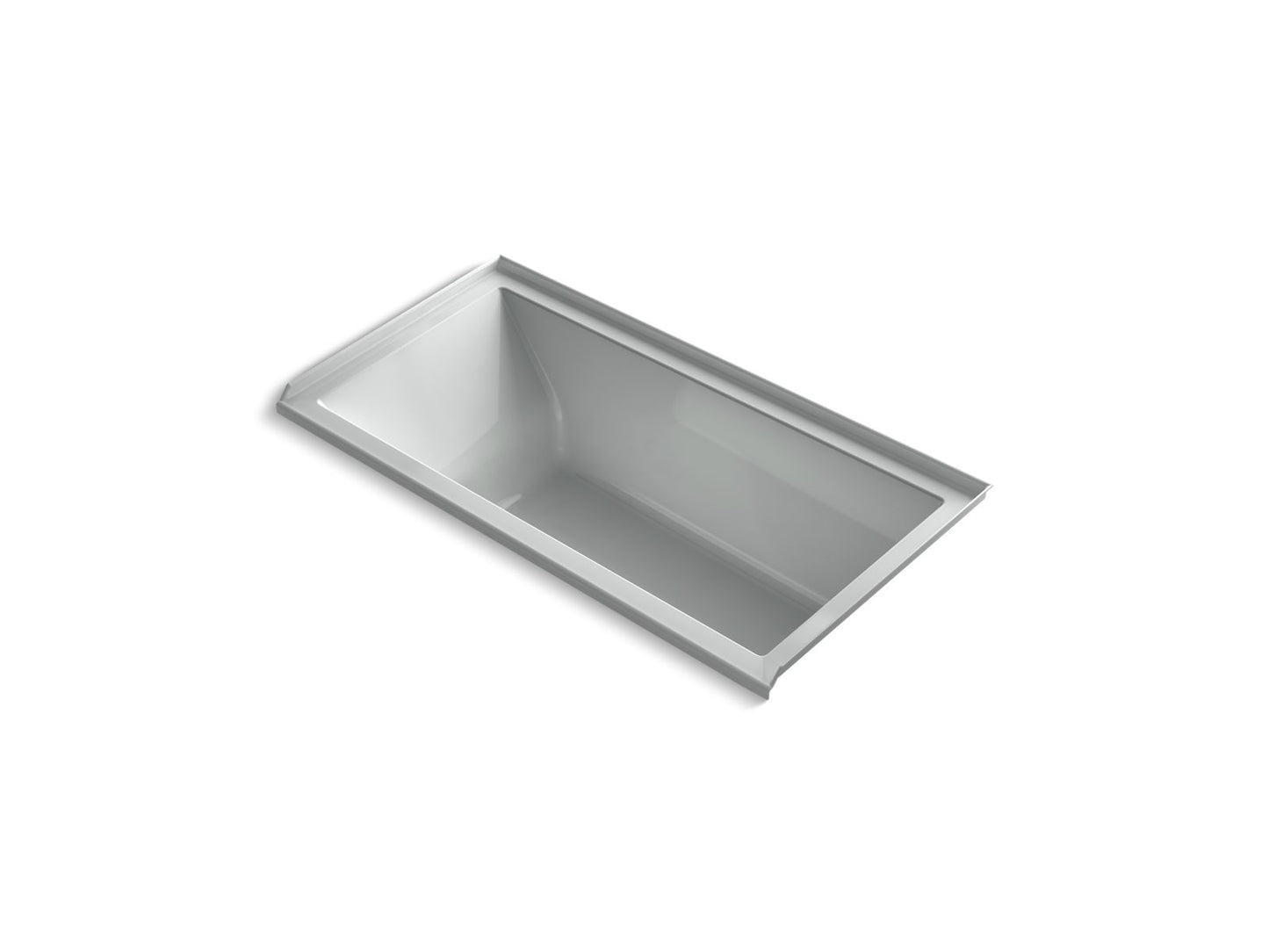KOHLER K-1121-RW Underscore 60" x 30" alcove bath with Bask heated surface, right drain