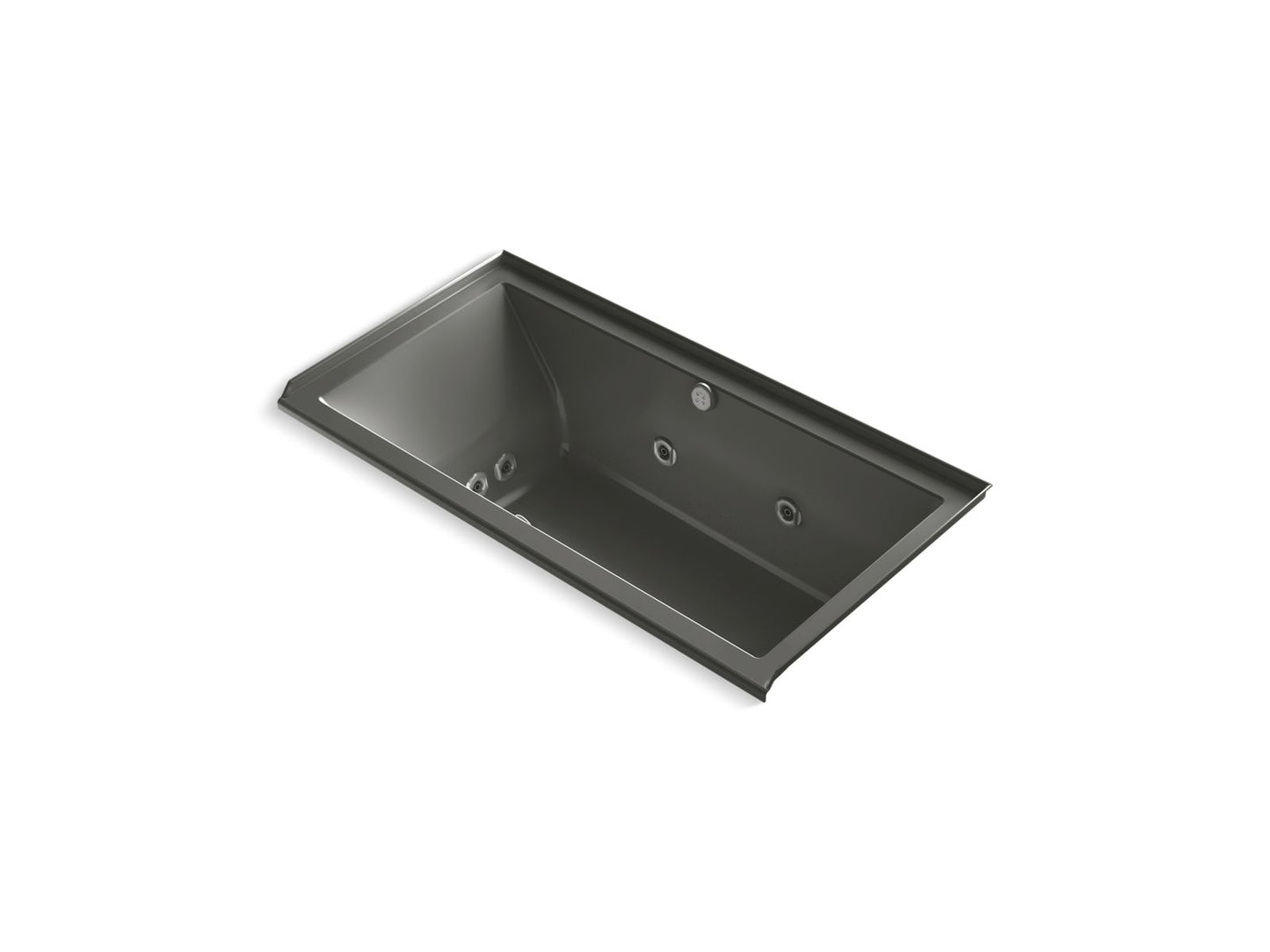 KOHLER K-1167-XHGHR Underscore 60" x 30" alcove Heated BubbleMassage air bath with whirlpool, right drain
