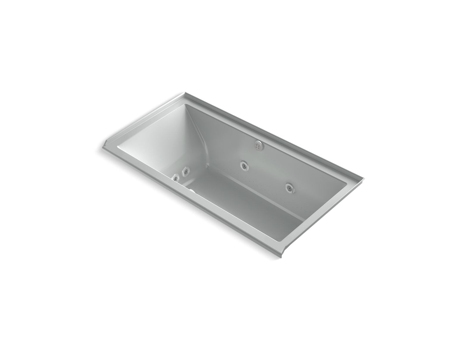 KOHLER K-1167-XHGHR Underscore 60" x 30" alcove Heated BubbleMassage air bath with whirlpool, right drain