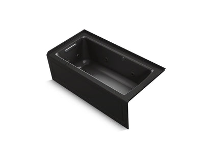 KOHLER K-1947-LAW Archer 60" x 30" alcove whirlpool bath with Bask heated surface, left drain