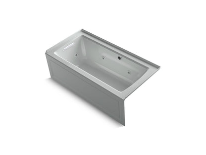 KOHLER K-1947-LAW Archer 60" x 30" alcove whirlpool bath with Bask heated surface, left drain