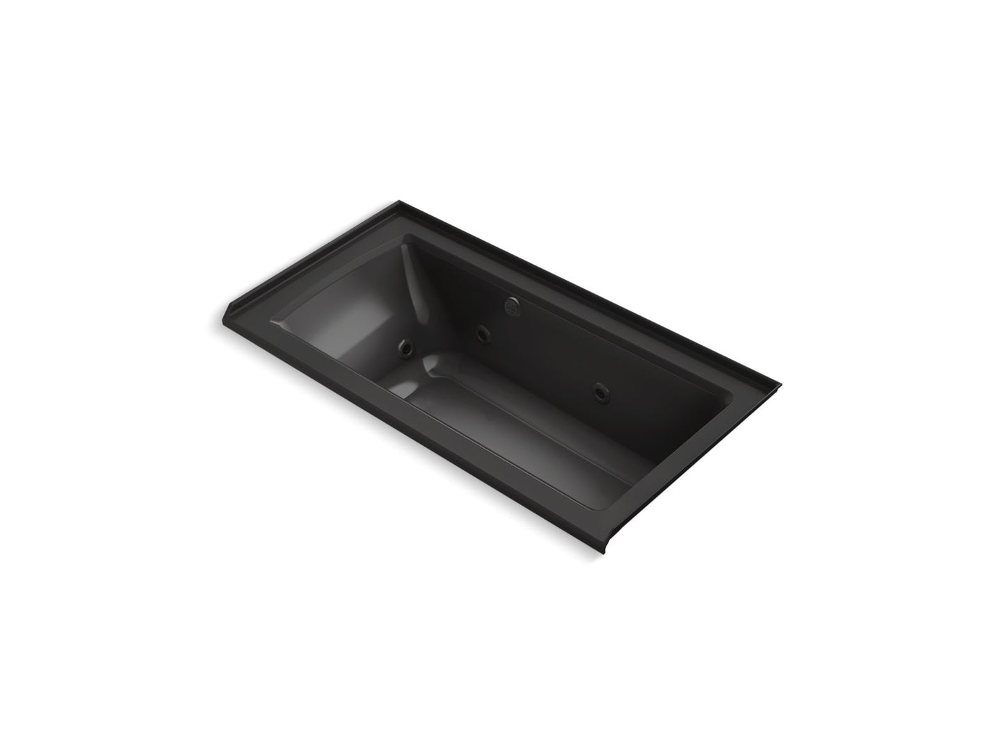 KOHLER K-1947-RW Archer 60" x 30" alcove whirlpool bath with Bask heated surface, right drain