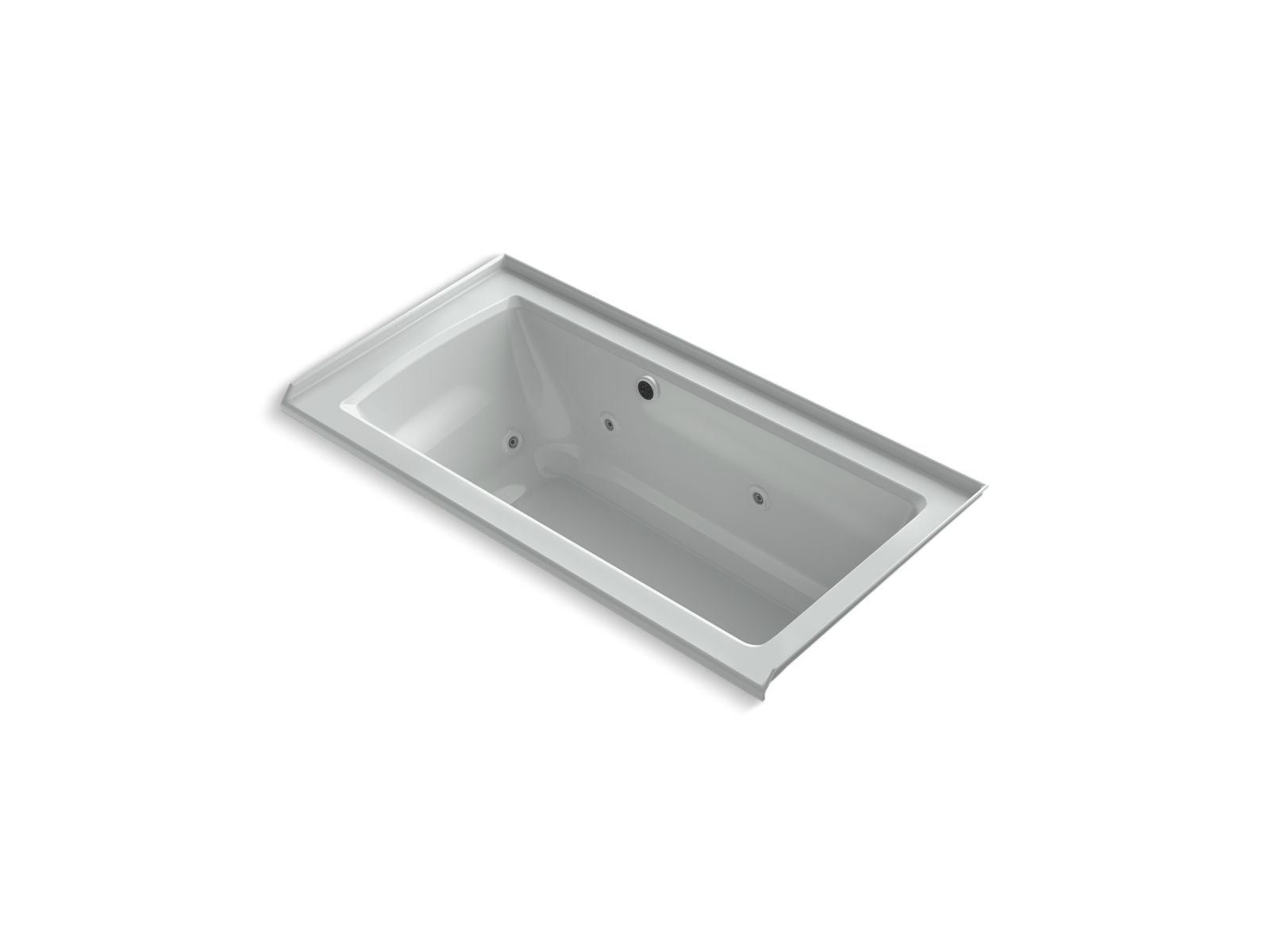 KOHLER K-1947-RW Archer 60" x 30" alcove whirlpool bath with Bask heated surface, right drain
