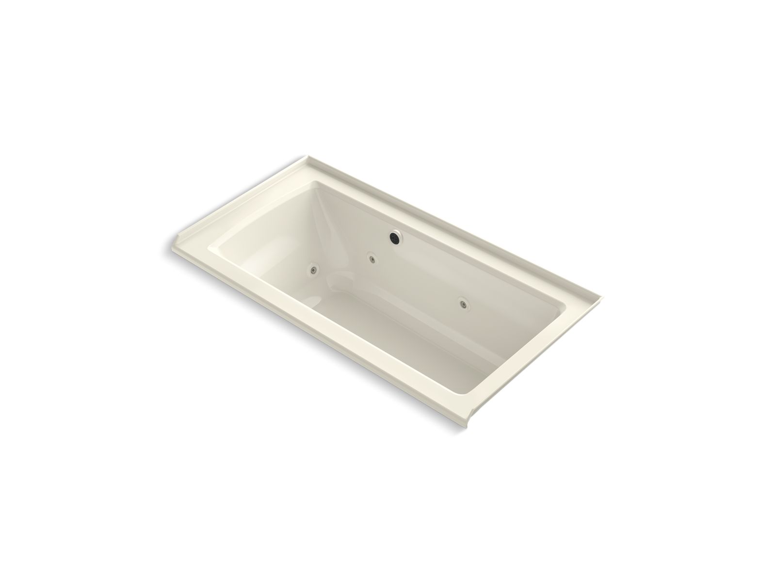 KOHLER K-1947-RW Archer 60" x 30" alcove whirlpool bath with Bask heated surface, right drain