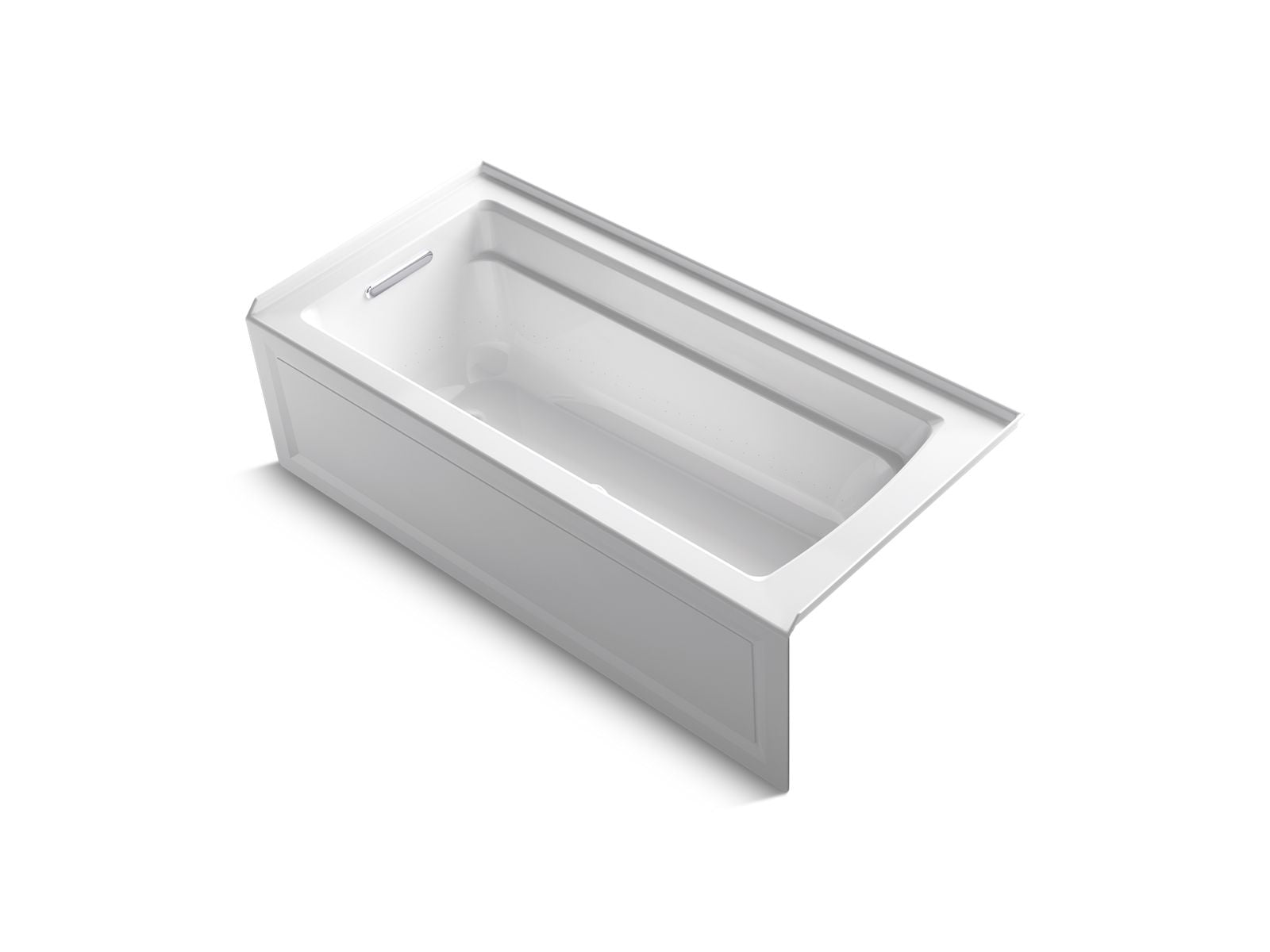 KOHLER K-1949-GHLAW Archer 66" x 32" alcove Heated BubbleMassage air bath with Bask heated surface, left drain