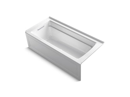 KOHLER K-1949-GHLAW Archer 66" x 32" alcove Heated BubbleMassage air bath with Bask heated surface, left drain