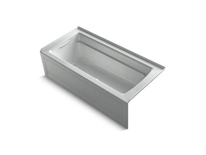 KOHLER K-1949-GHLAW Archer 66" x 32" alcove Heated BubbleMassage air bath with Bask heated surface, left drain