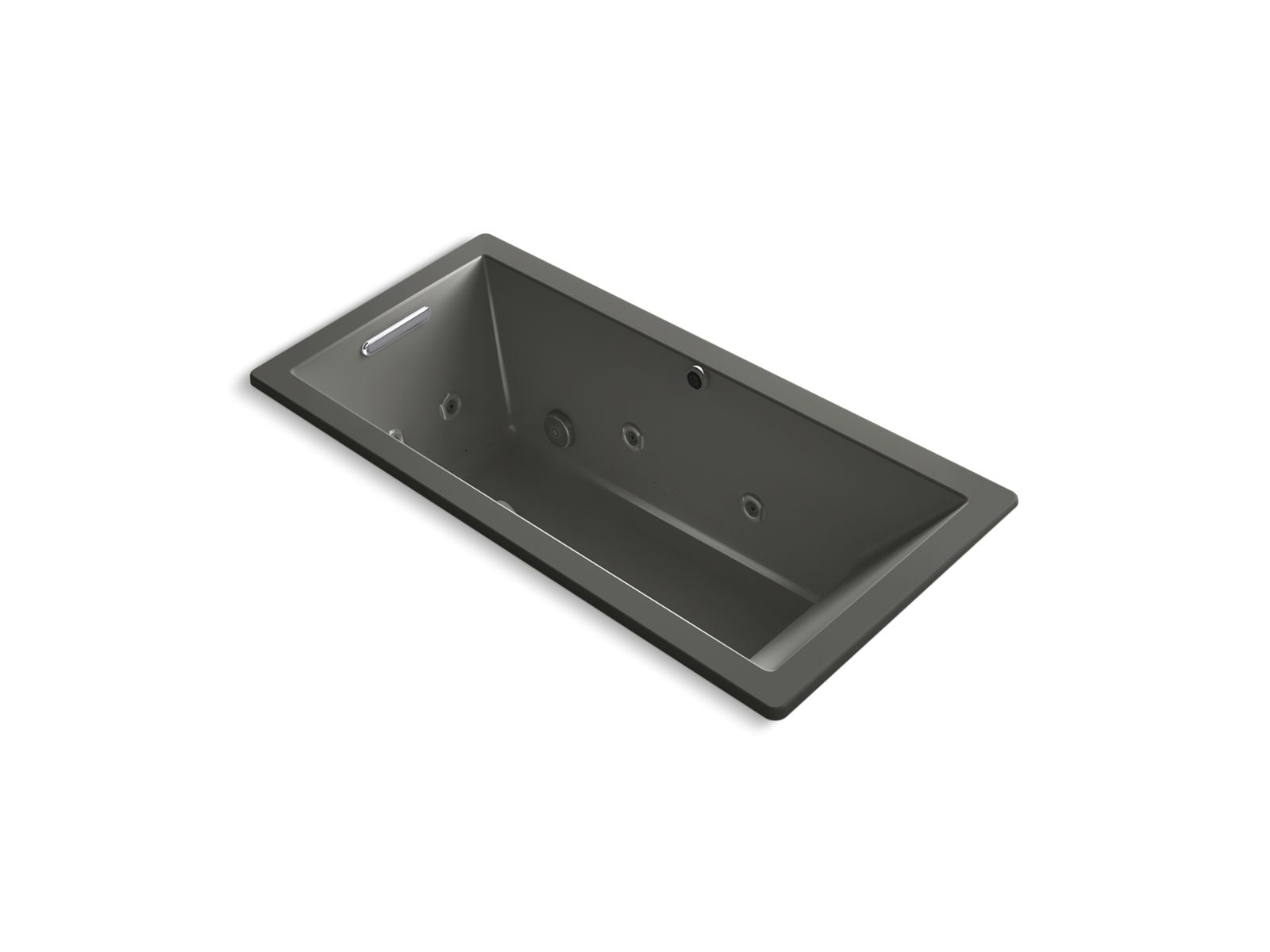 KOHLER K-1822-XHGH Underscore 66" x 32" drop-in Heated BubbleMassage air bath with whirlpool