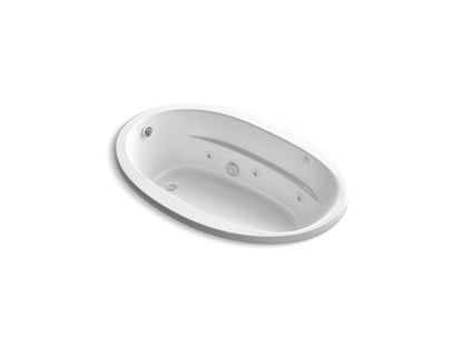 KOHLER K-6347-W1 Sunward 66" x 42" drop-in whirlpool bath with Bask heated surface