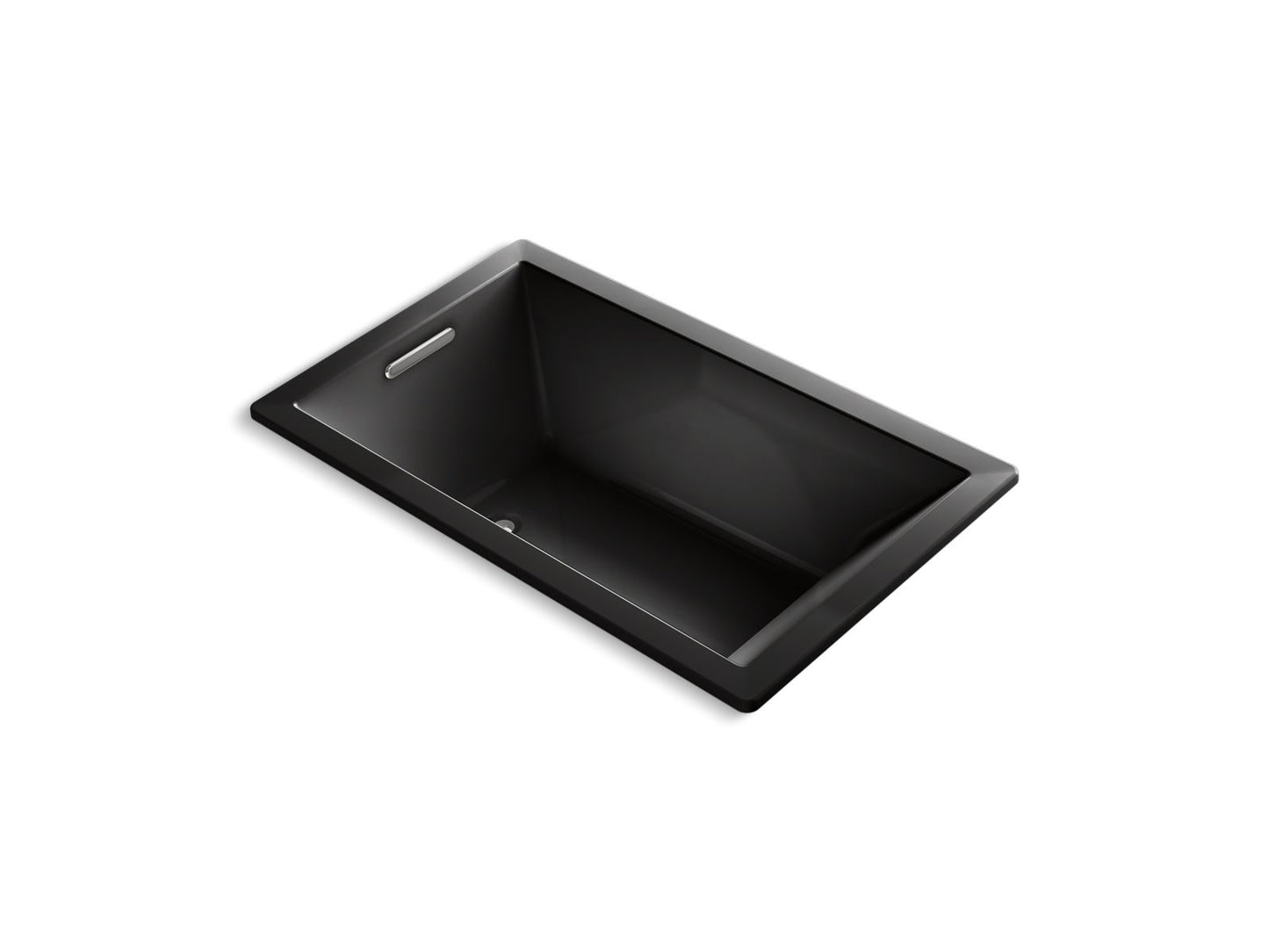 KOHLER K-1849-GHW Underscore 60" x 36" drop-in Heated BubbleMassage air bath with Bask heated surface