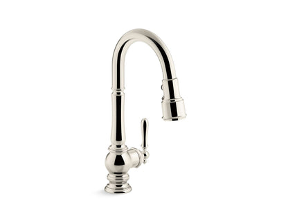KOHLER K-99261 Artifacts Pull-down kitchen sink faucet with three-function sprayhead
