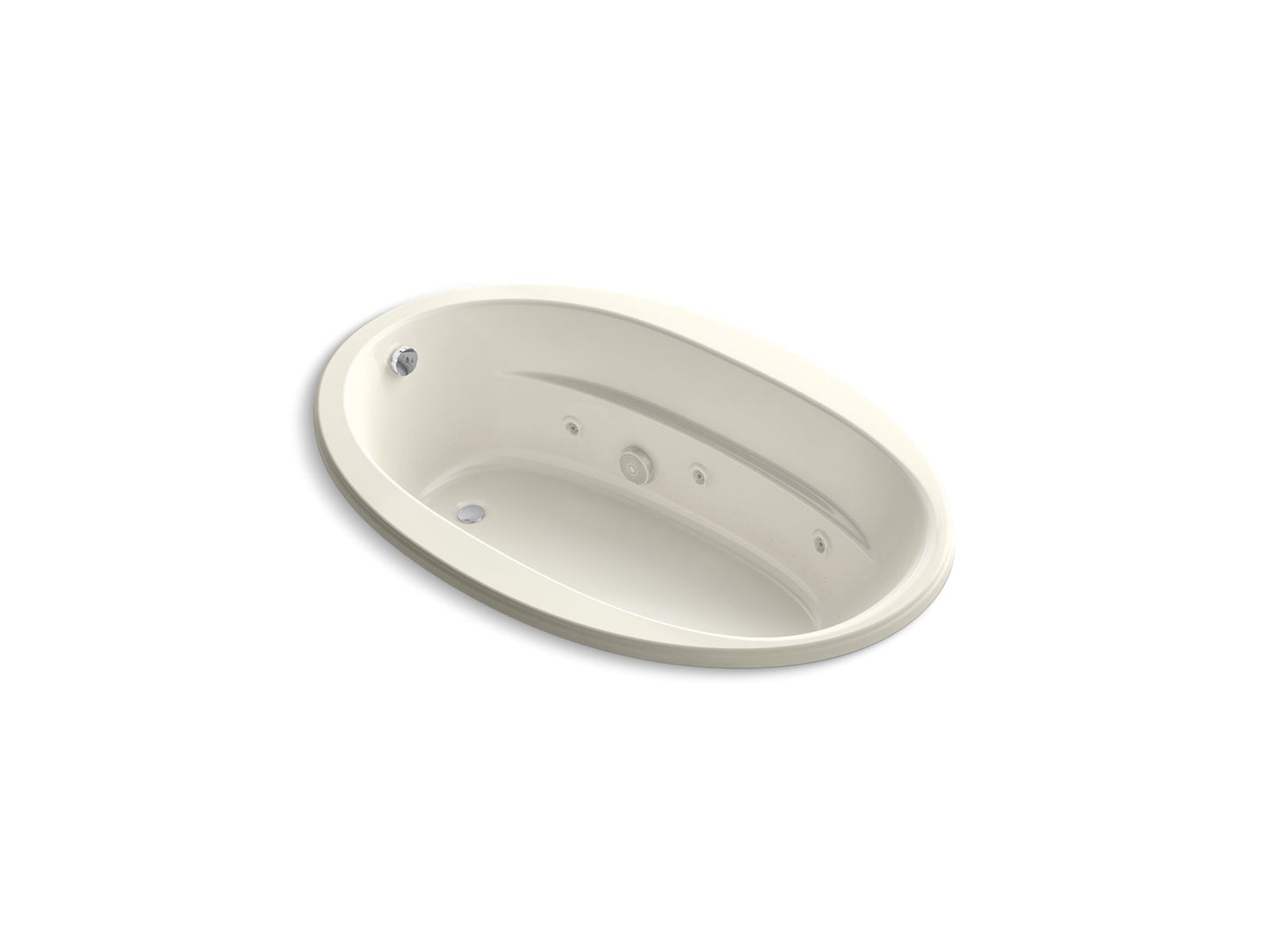 KOHLER K-6347-CB Sunward 66" x 42" drop-in whirlpool bath