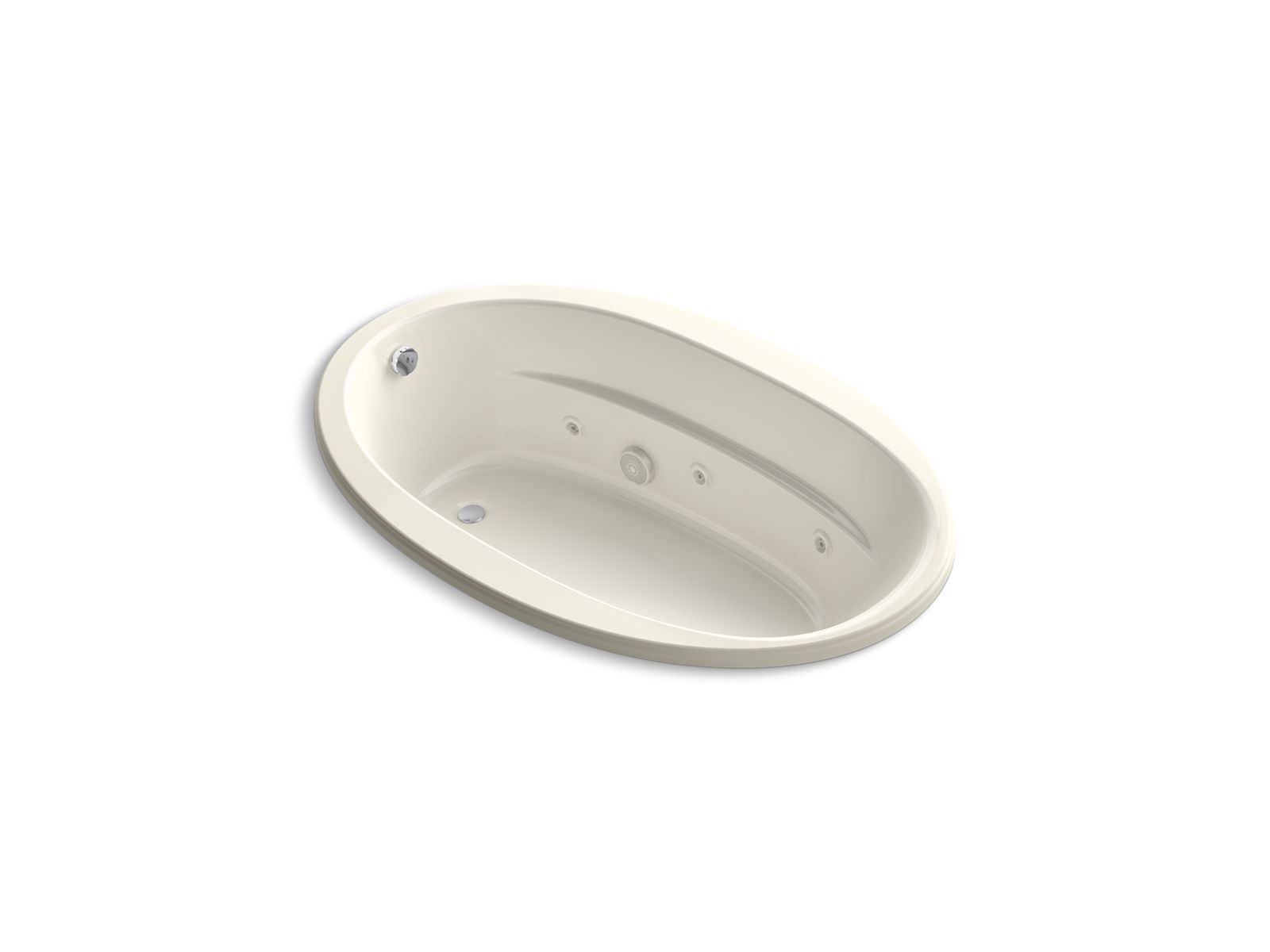 KOHLER K-6347-CB Sunward 66" x 42" drop-in whirlpool bath