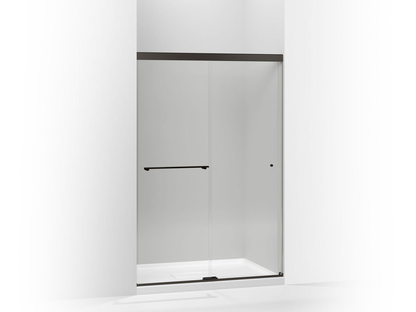 KOHLER K-707100-L Revel Sliding shower door, 70" H x 44-5/8 - 47-5/8" W, with 1/4" thick Crystal Clear glass