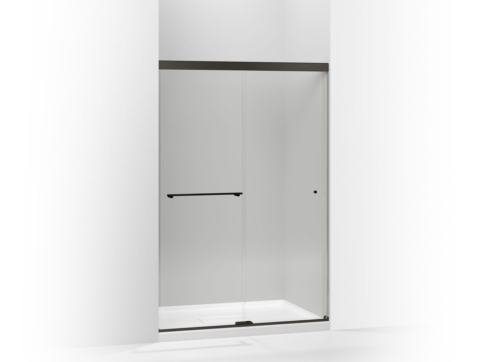 KOHLER K-707100-L Revel Sliding shower door, 70" H x 44-5/8 - 47-5/8" W, with 1/4" thick Crystal Clear glass