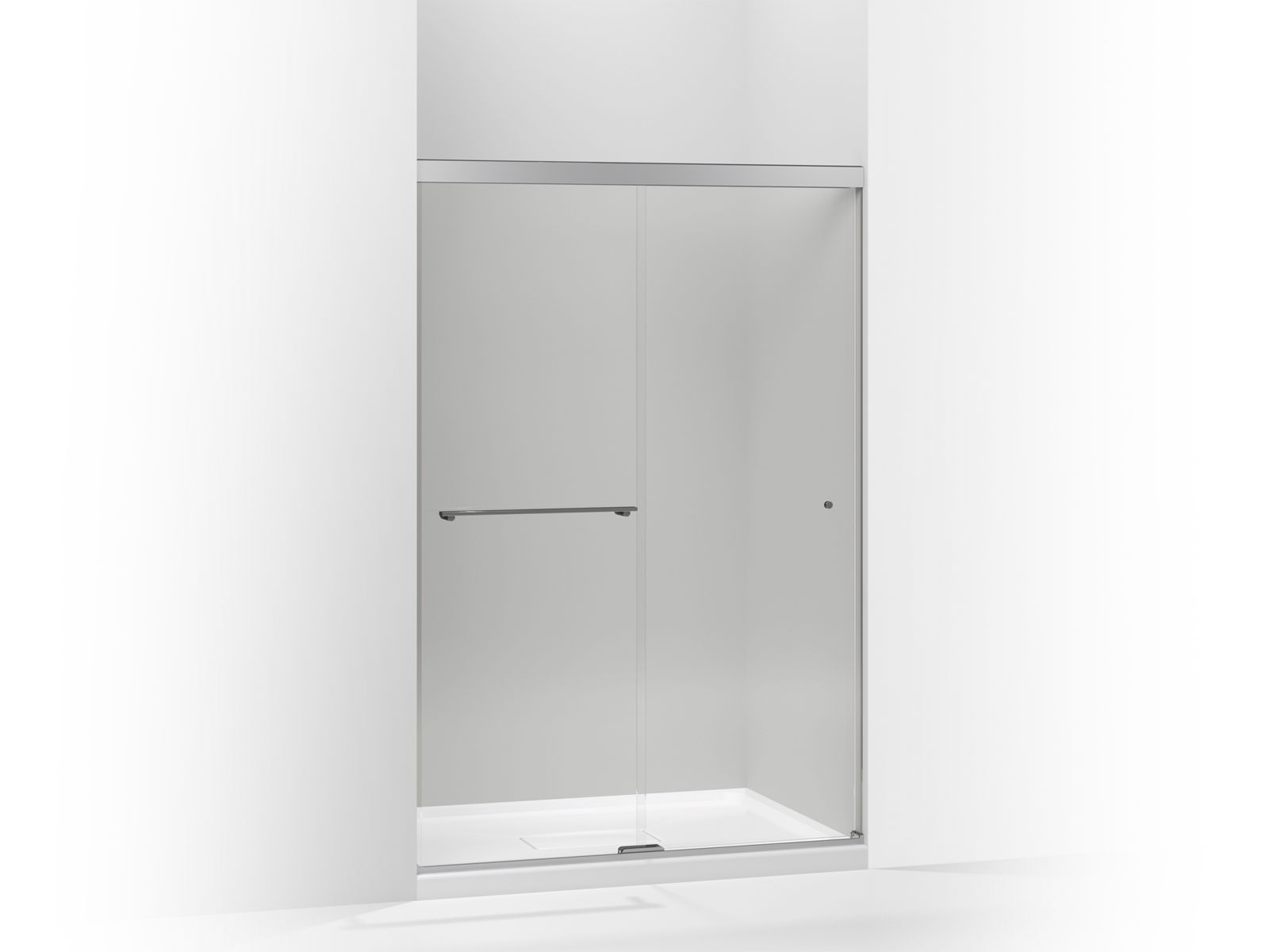 KOHLER K-707100-L Revel Sliding shower door, 70" H x 44-5/8 - 47-5/8" W, with 1/4" thick Crystal Clear glass
