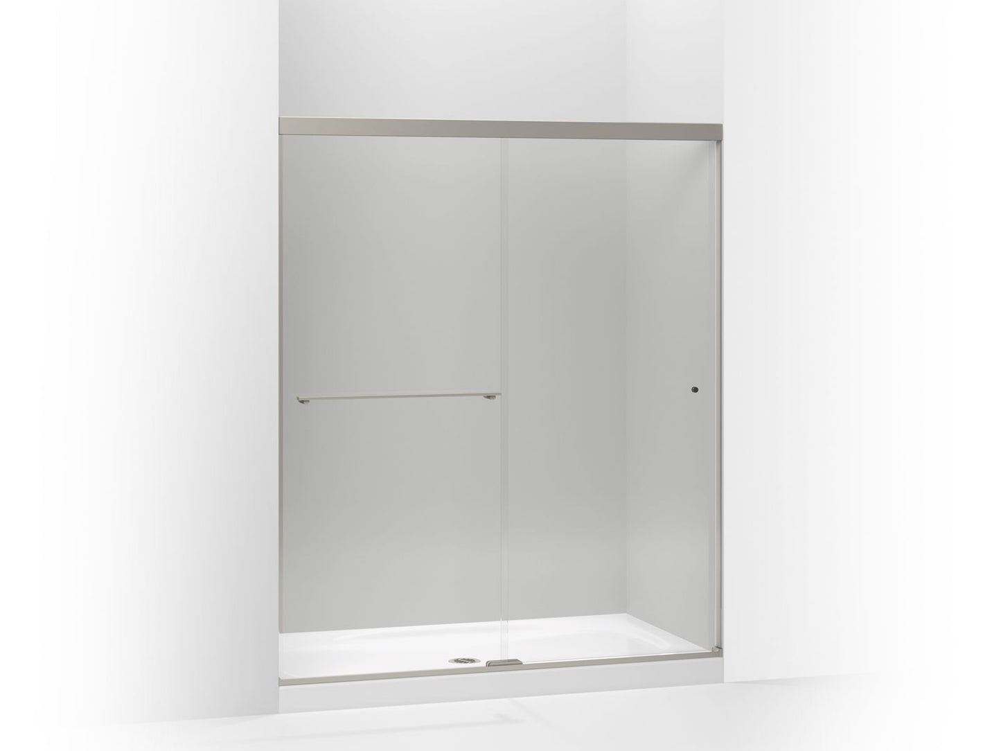 KOHLER K-707200-L Revel Sliding shower door, 70" H x 56-5/8 - 59-5/8" W, with 1/4" thick Crystal Clear glass