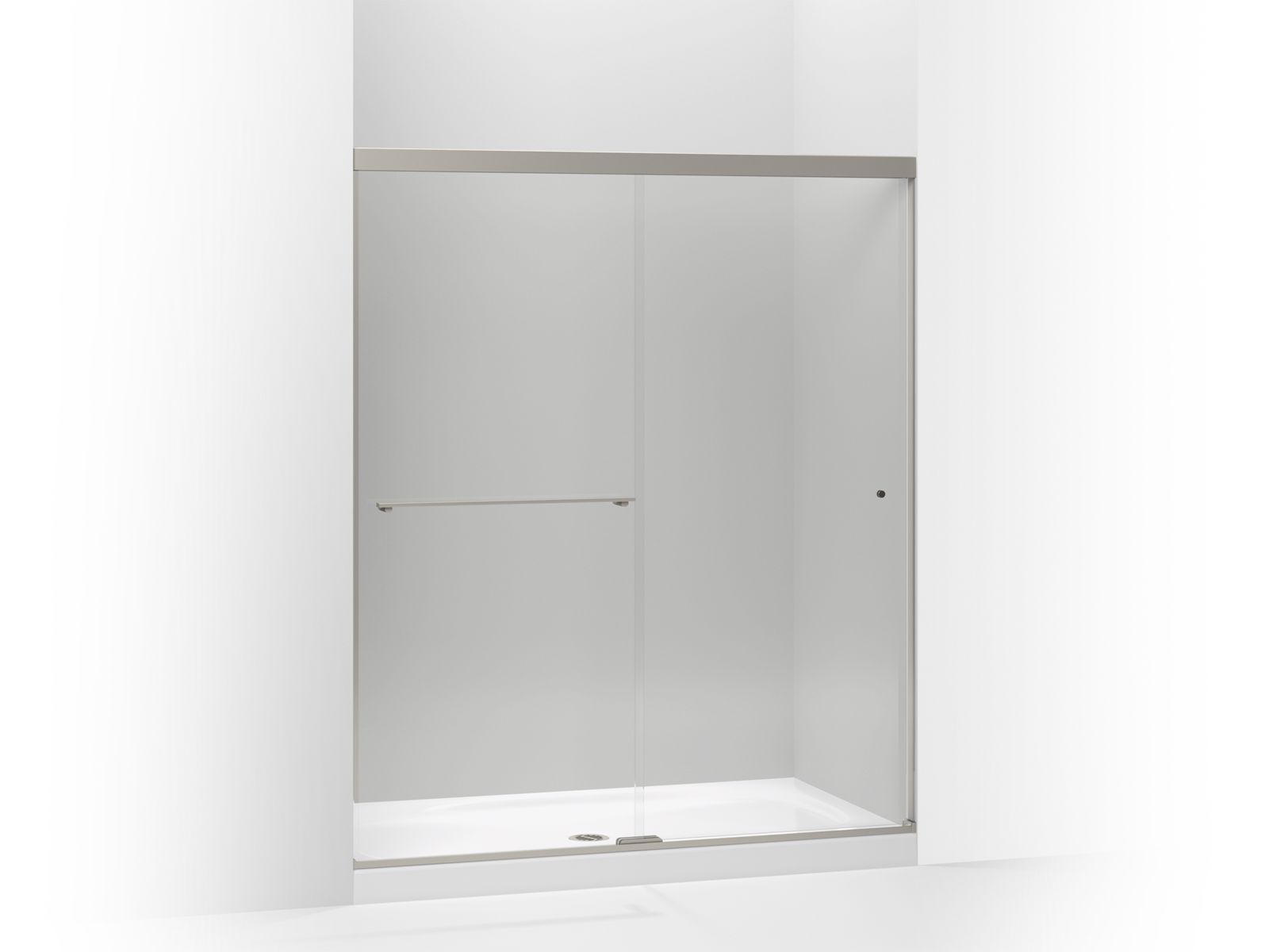 KOHLER K-707200-L Revel Sliding shower door, 70" H x 56-5/8 - 59-5/8" W, with 1/4" thick Crystal Clear glass