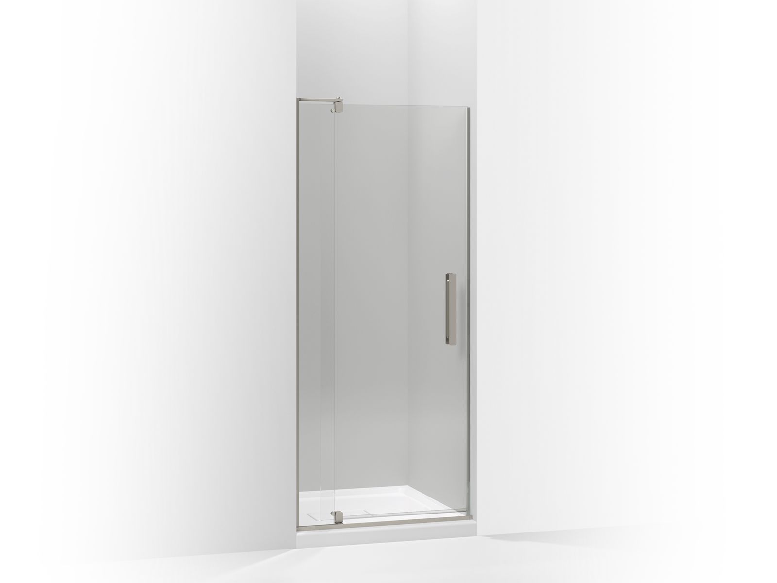 KOHLER K-707500-L Revel Pivot shower door, 70" H x 27-5/16 - 31-1/8" W, with 1/4" thick Crystal Clear glass
