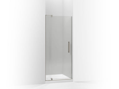 KOHLER K-707506-L Revel Pivot shower door, 74" H x 27-5/16 - 31-1/8" W, with 5/16" thick Crystal Clear glass