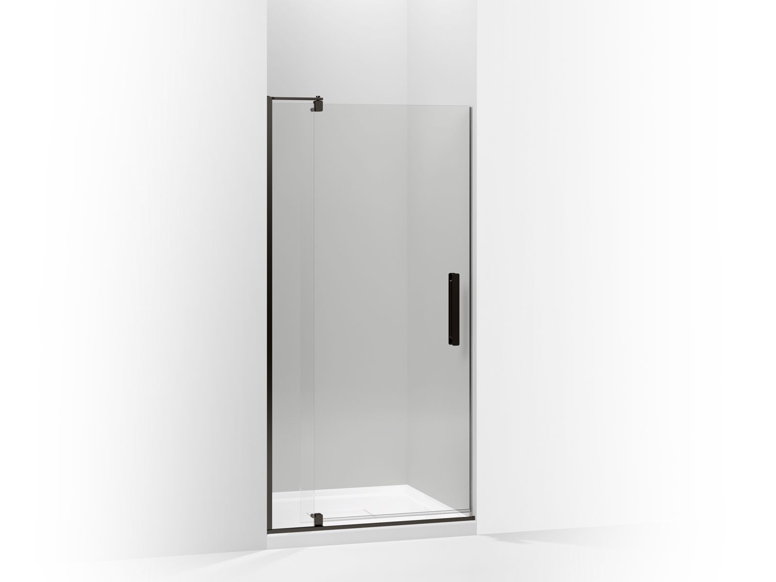 KOHLER K-707510-L Revel Pivot shower door, 70" H x 31-1/8 - 36" W, with 1/4" thick Crystal Clear glass