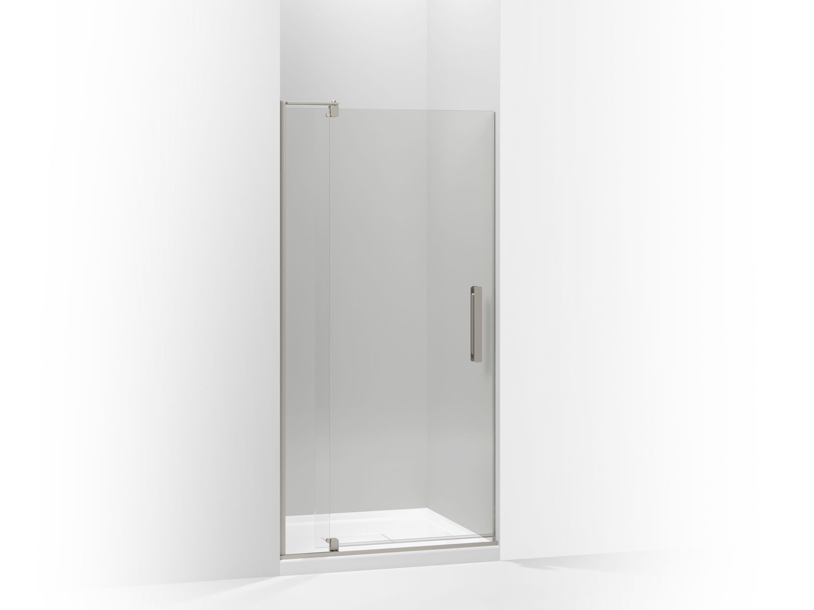 KOHLER K-707536-L Revel Pivot shower door, 74" H x 35-1/8 - 40" W, with 5/16" thick Crystal Clear glass