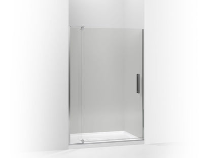 KOHLER K-707556-L Revel Pivot shower door, 74" H x 43-1/8 - 48" W, with 5/16" thick Crystal Clear glass