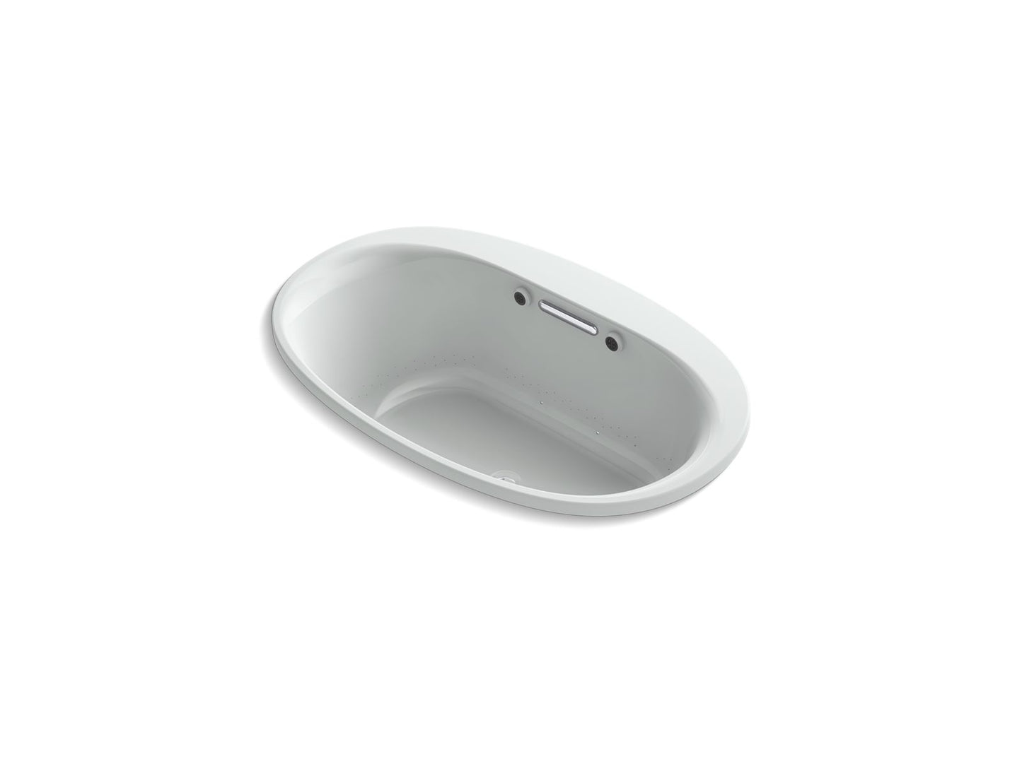 KOHLER K-5714-GHW Underscore 59-3/4" x 35-3/4" drop-in Heated BubbleMassage air bath with Bask heated surface