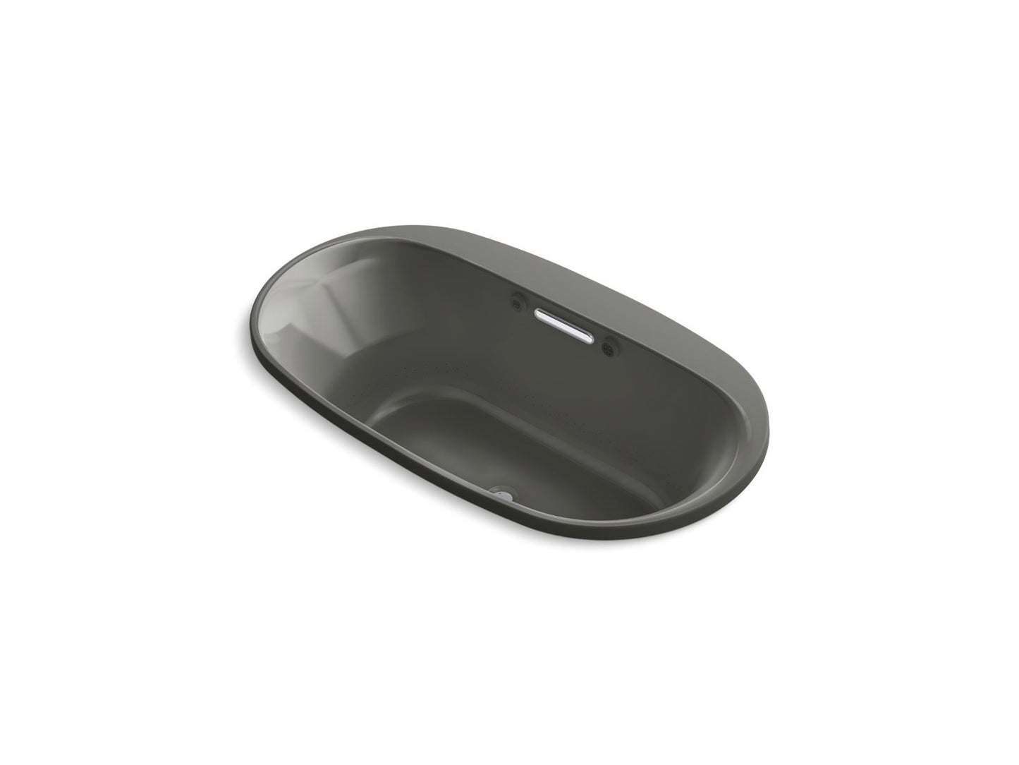 KOHLER K-5716-GHW Underscore 66" x 36" drop-in Heated BubbleMassage air bath with Bask heated surface