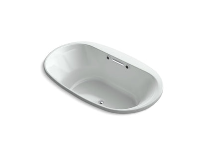 KOHLER K-5718-GHW Underscore 71-1/2" x 41-1/2" drop-in Heated BubbleMassage air bath with Bask heated surface