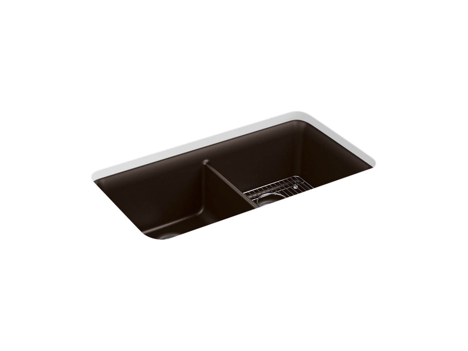 KOHLER K-8199 Cairn 33-1/2" undermount double-bowl kitchen sink