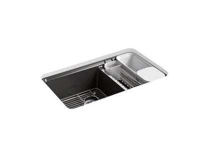 KOHLER K-8669-5UA3 Riverby 33" undermount double-bowl workstation kitchen sink