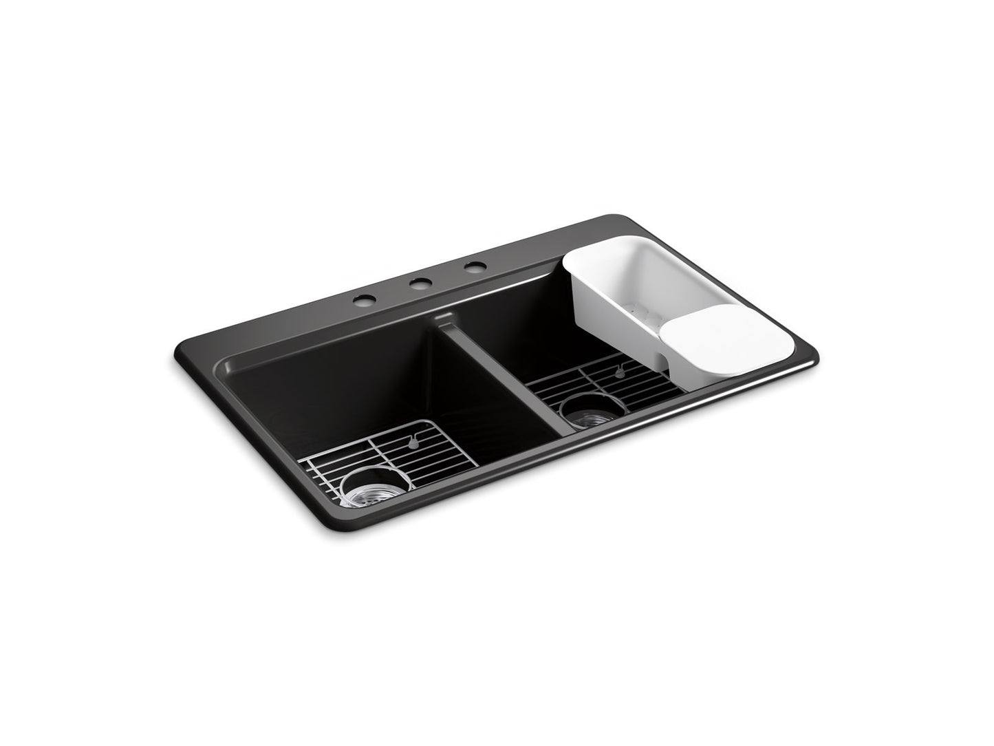 KOHLER K-8679-3A2 Riverby 33" top-mount double-bowl workstation kitchen sink