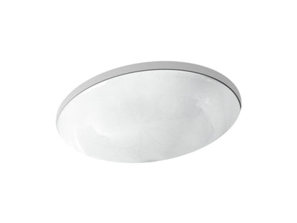 KOHLER K-14218-FP1 Sartorial Paisley Caxton 19-1/4" oval undermount bathroom sink, no overflow