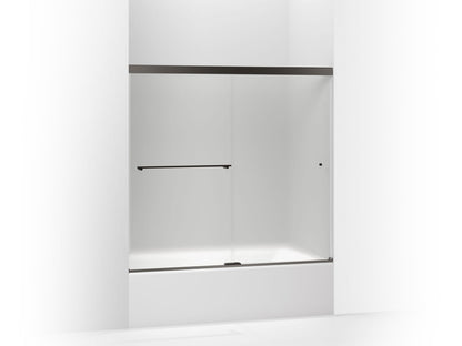 KOHLER K-707000-D3 Revel Sliding bath door, 55-1/2" H x 56-5/8 - 59-5/8" W, with 1/4" thick Frosted glass