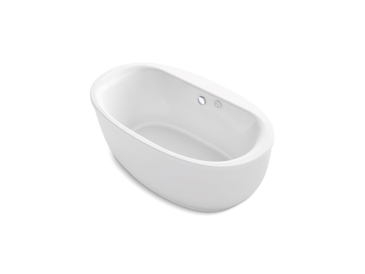KOHLER K-1967-GH Sunstruck 65-1/2" x 35-1/2" oval freestanding Heated BubbleMassage air bath with fluted shroud