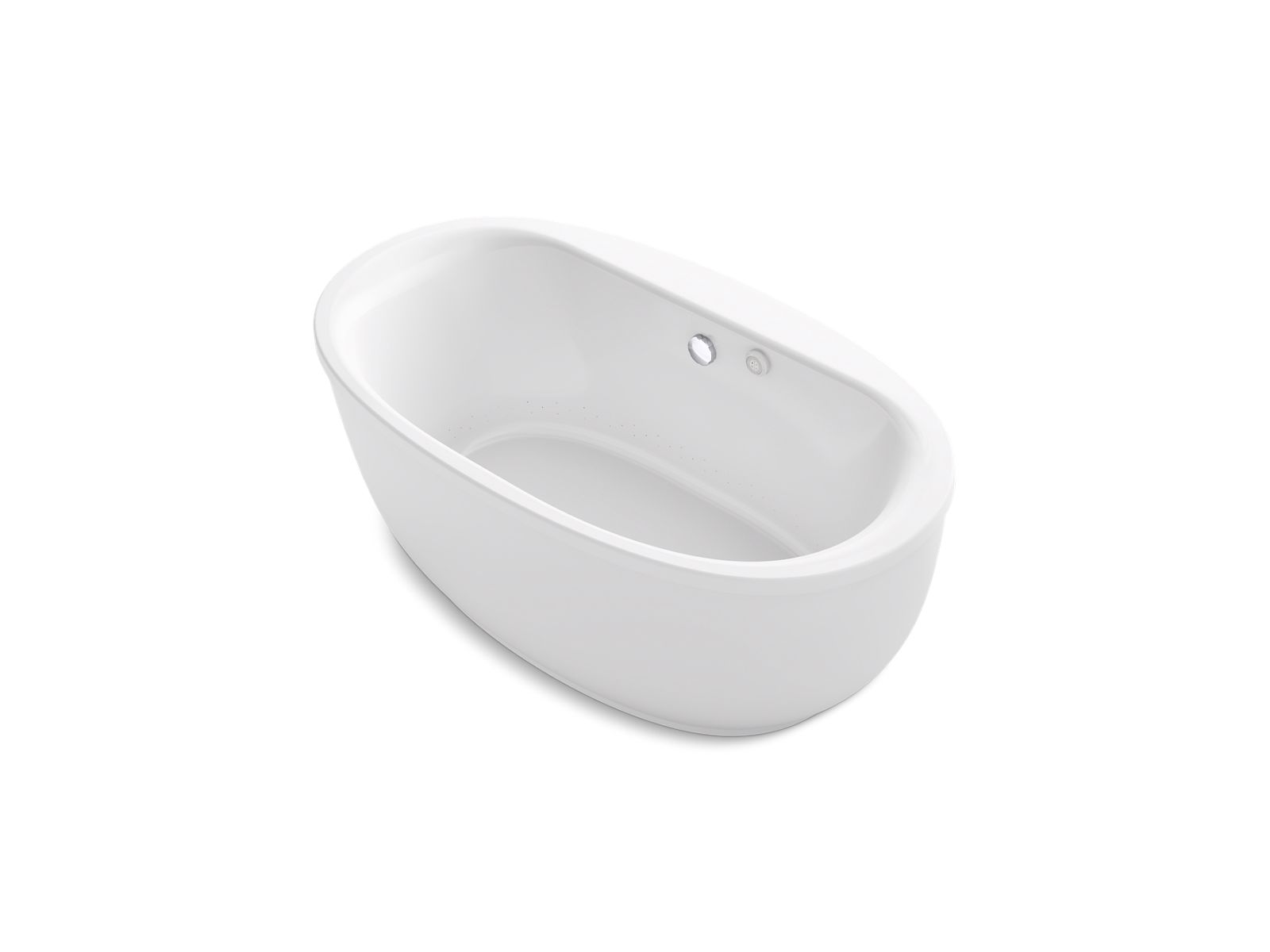 KOHLER K-1967-GH Sunstruck 65-1/2" x 35-1/2" oval freestanding Heated BubbleMassage air bath with fluted shroud