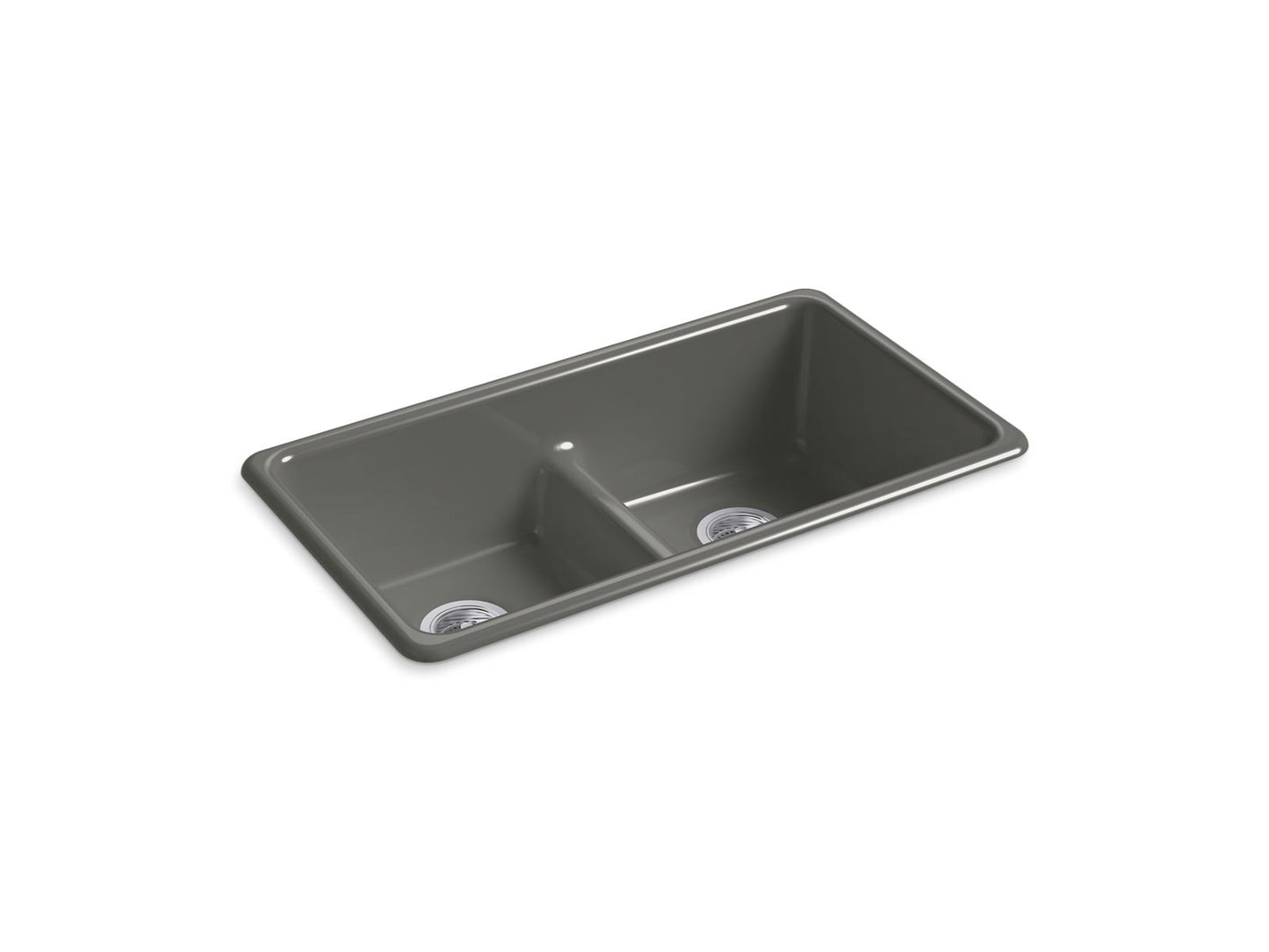 KOHLER K-5312 Iron/Tones Smart Divide 33" top-/undermount double-bowl kitchen sink
